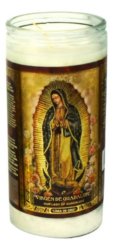 Veladora Virgen Guadalupe Lina de Oro